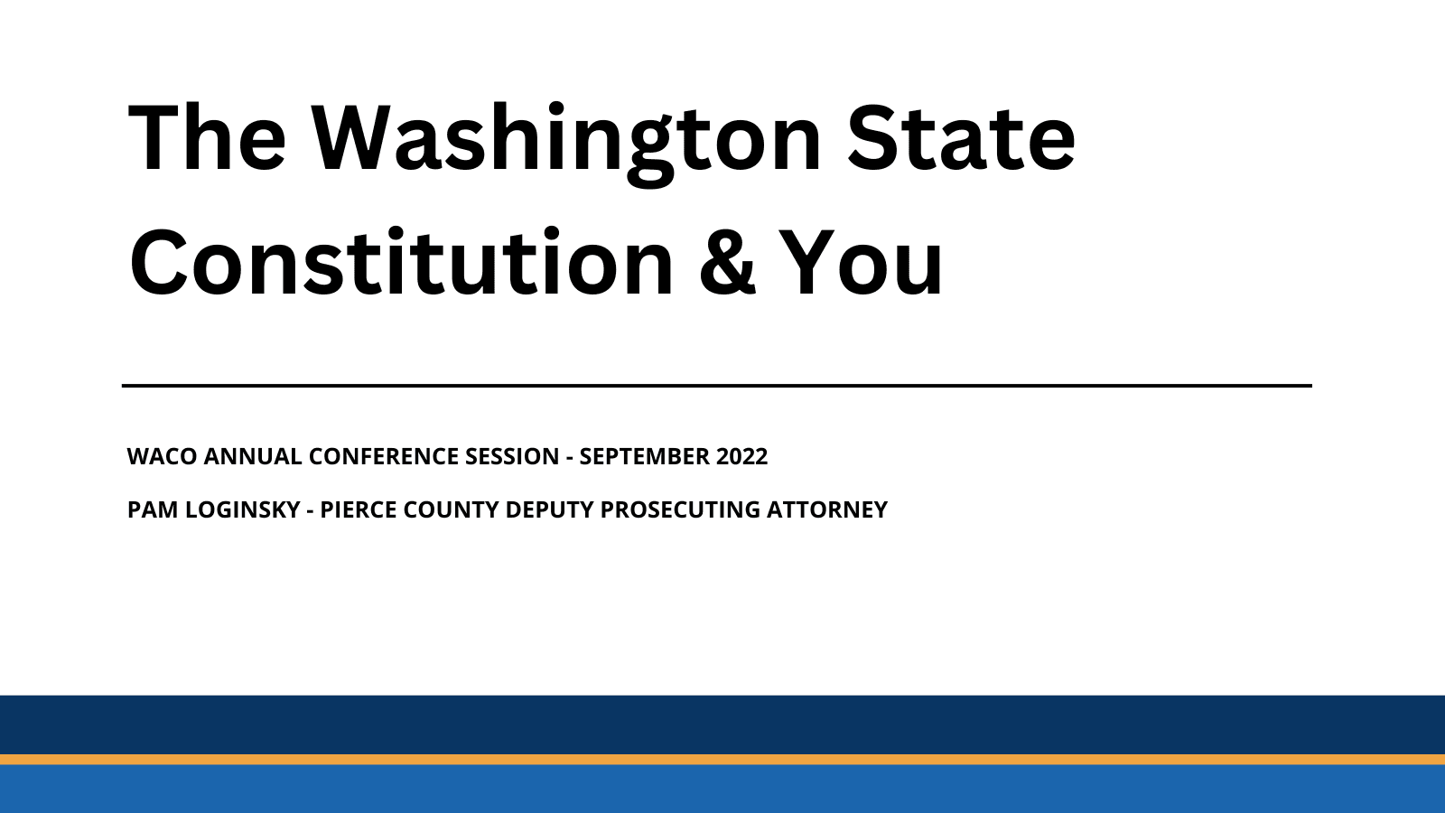 The Washington Constitution and You