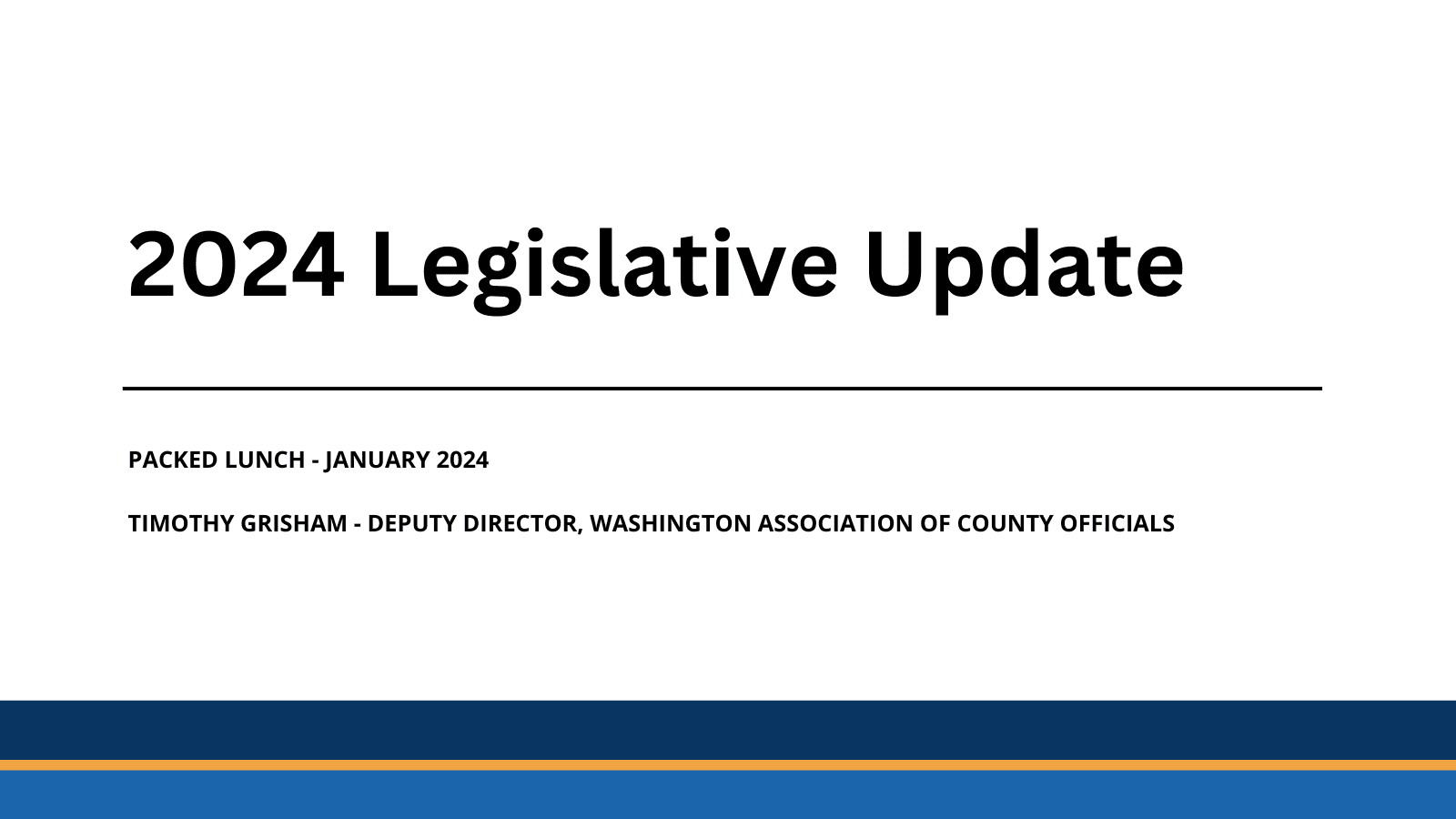 Packed Lunch - January 2024 - Legislative Update