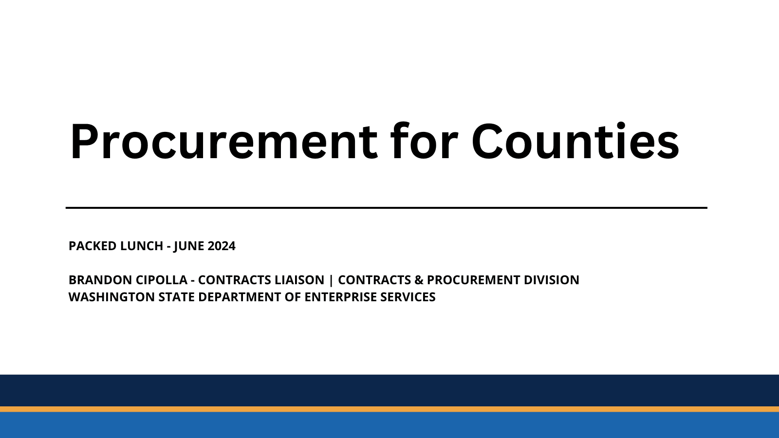 Packed Lunch - June 2024 - Procurement for Counties