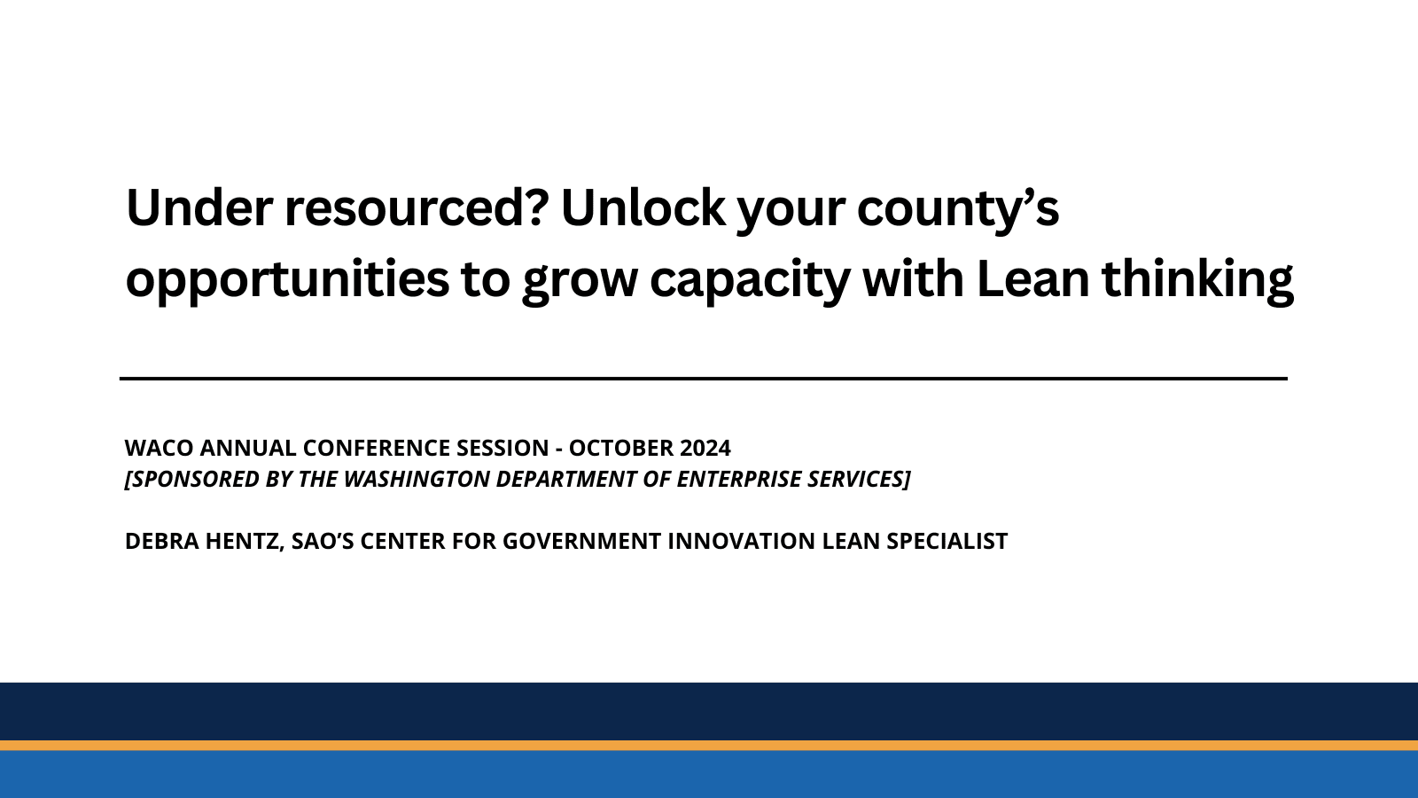 WACO Conference 2024 - Lean Thinking