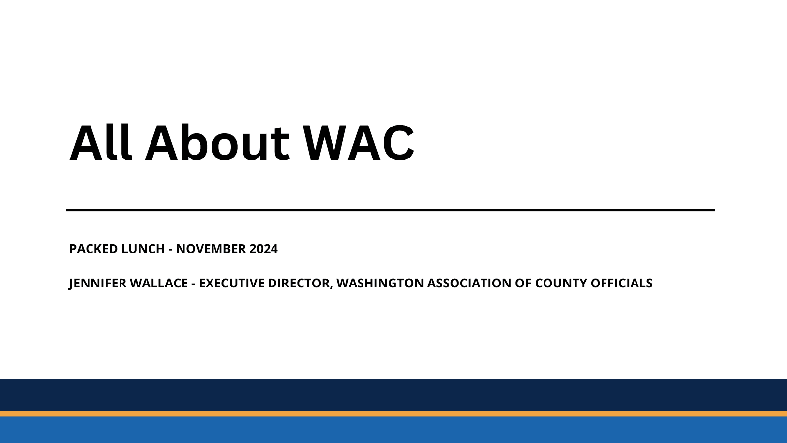 Packed Lunch - November 2024 - All About WAC