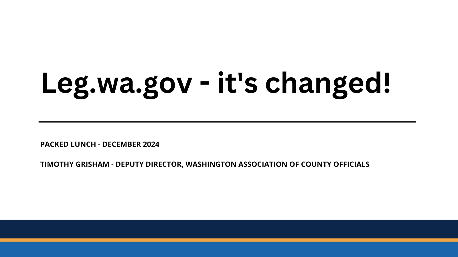 Packed Lunch - December 2024 - Leg.wa.gov Updates
